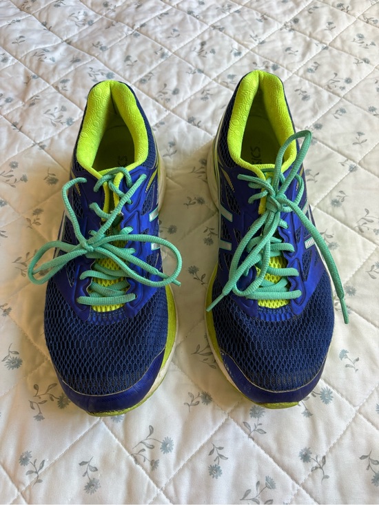Asics Shoes - ASICS Blue & Lime Women's Running Shoes